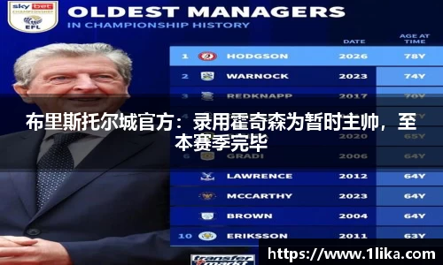 布里斯托尔城官方：录用霍奇森为暂时主帅，至本赛季完毕